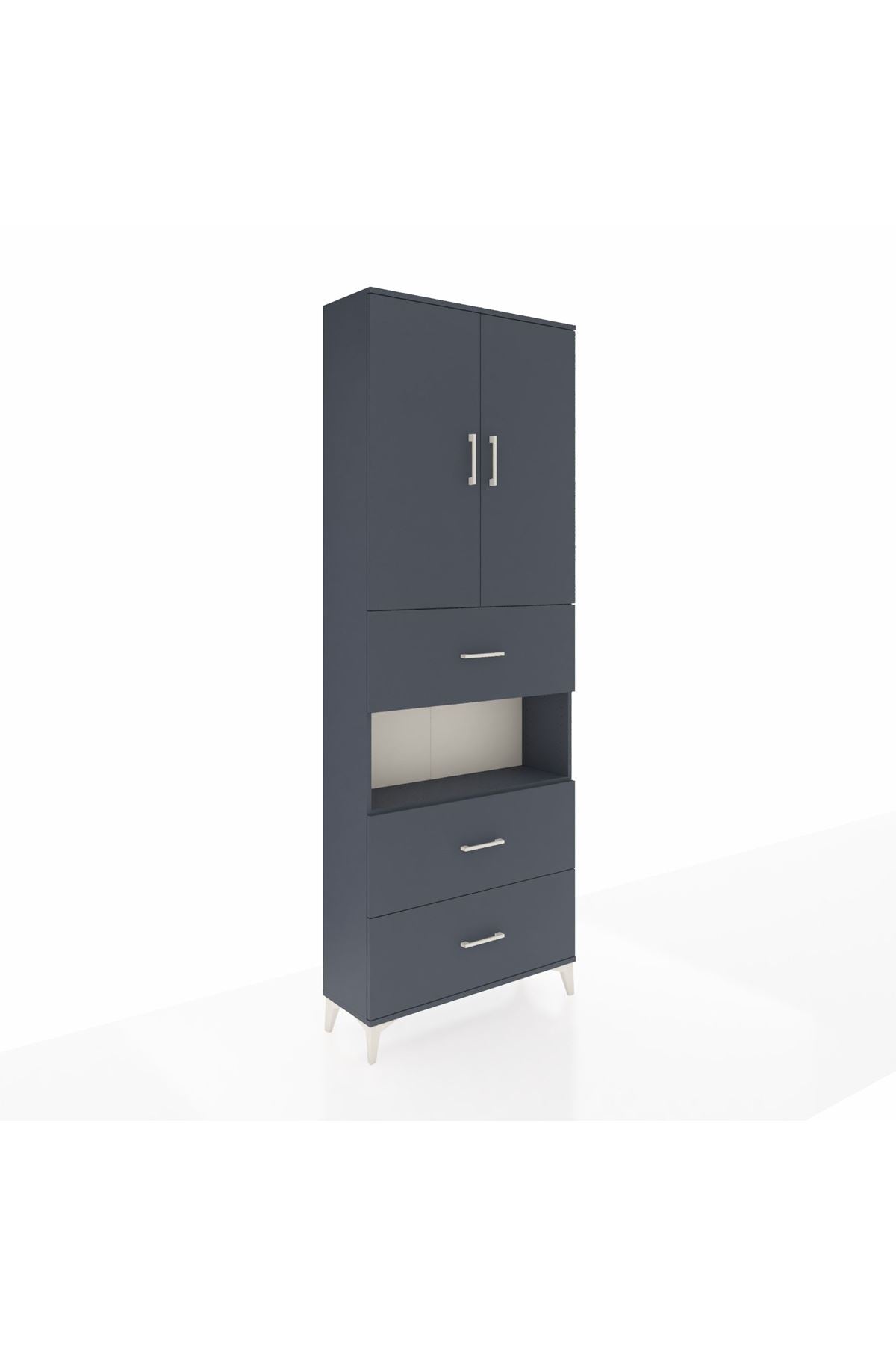 Arges Dolap 4 Raflı 3 Çekmeceli 2 Kapaklı 88x30x243 - S33M191V5A