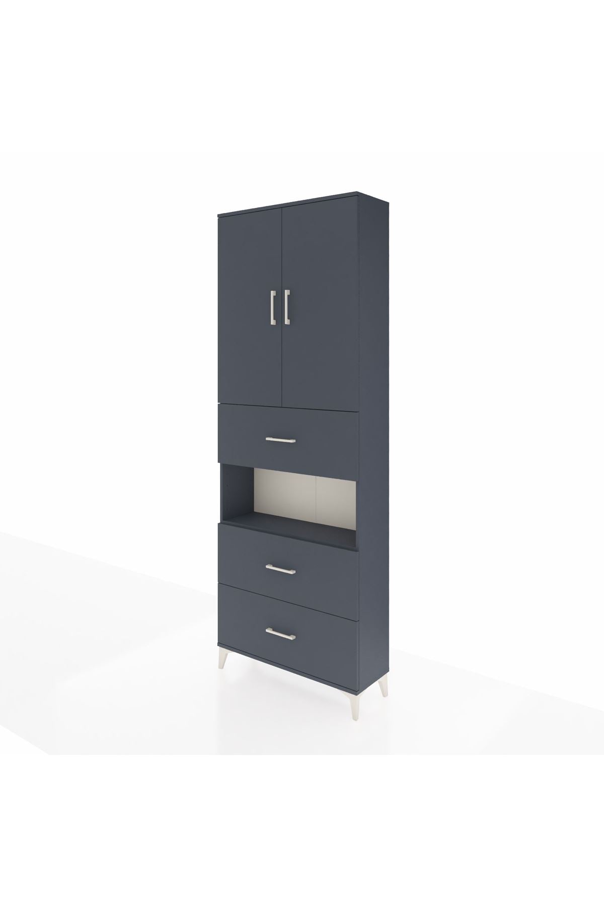 Arges Dolap 4 Raflı 3 Çekmeceli 2 Kapaklı 88x30x243 - S33M191V5A