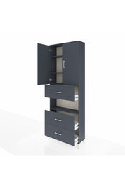 Arges Dolap 4 Raflı 3 Çekmeceli 2 Kapaklı 88x30x243 - S33M191V5A
