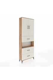Arges Dolap 4 Raflı 3 Çekmeceli 2 Kapaklı 88x30x243 - S33M191V7A