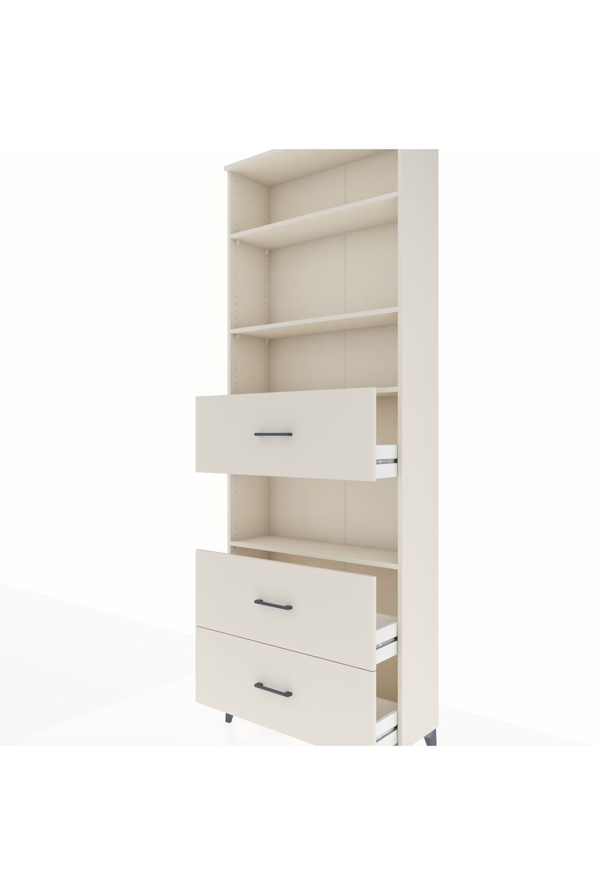 Arges Dolap 4 Raflı 3 Çekmeceli 88x30x243 - S33M192V1A
