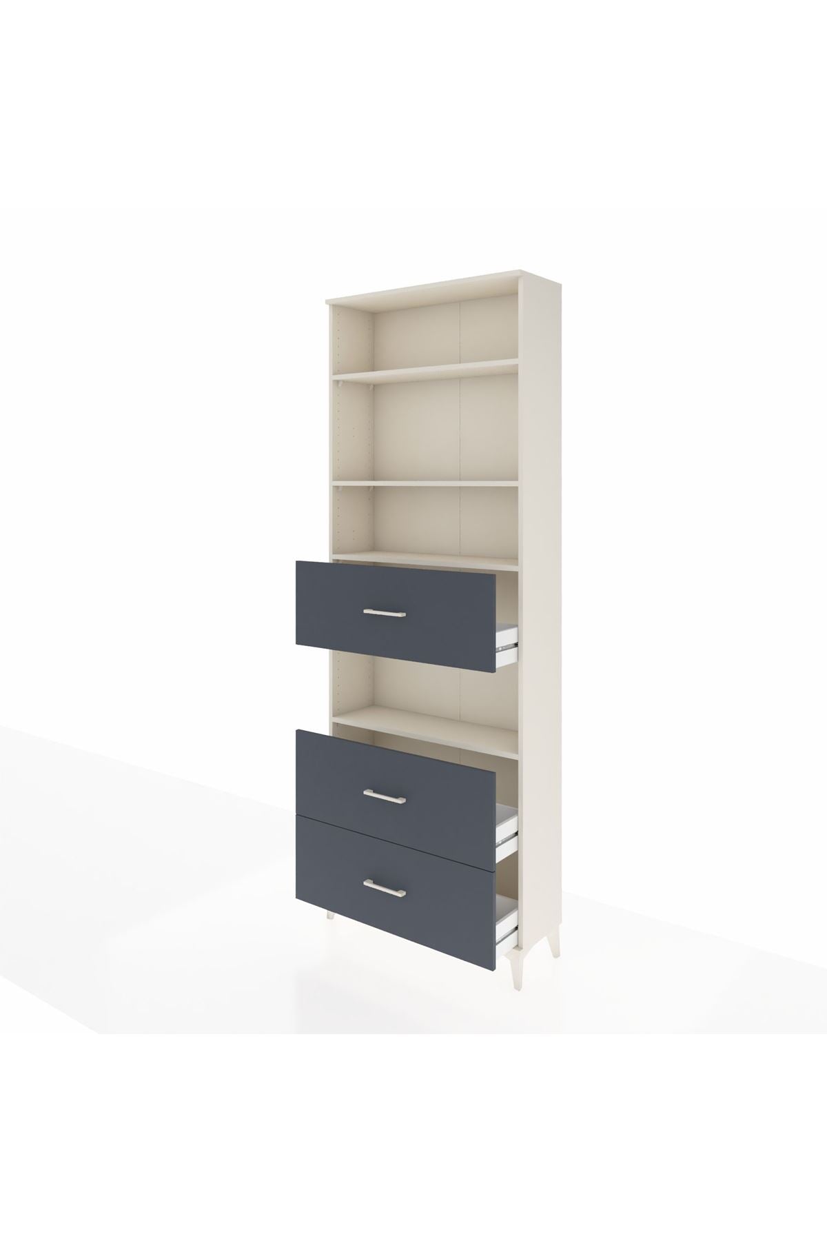 Arges Dolap 4 Raflı 3 Çekmeceli 88x30x243 - S33M192V2A