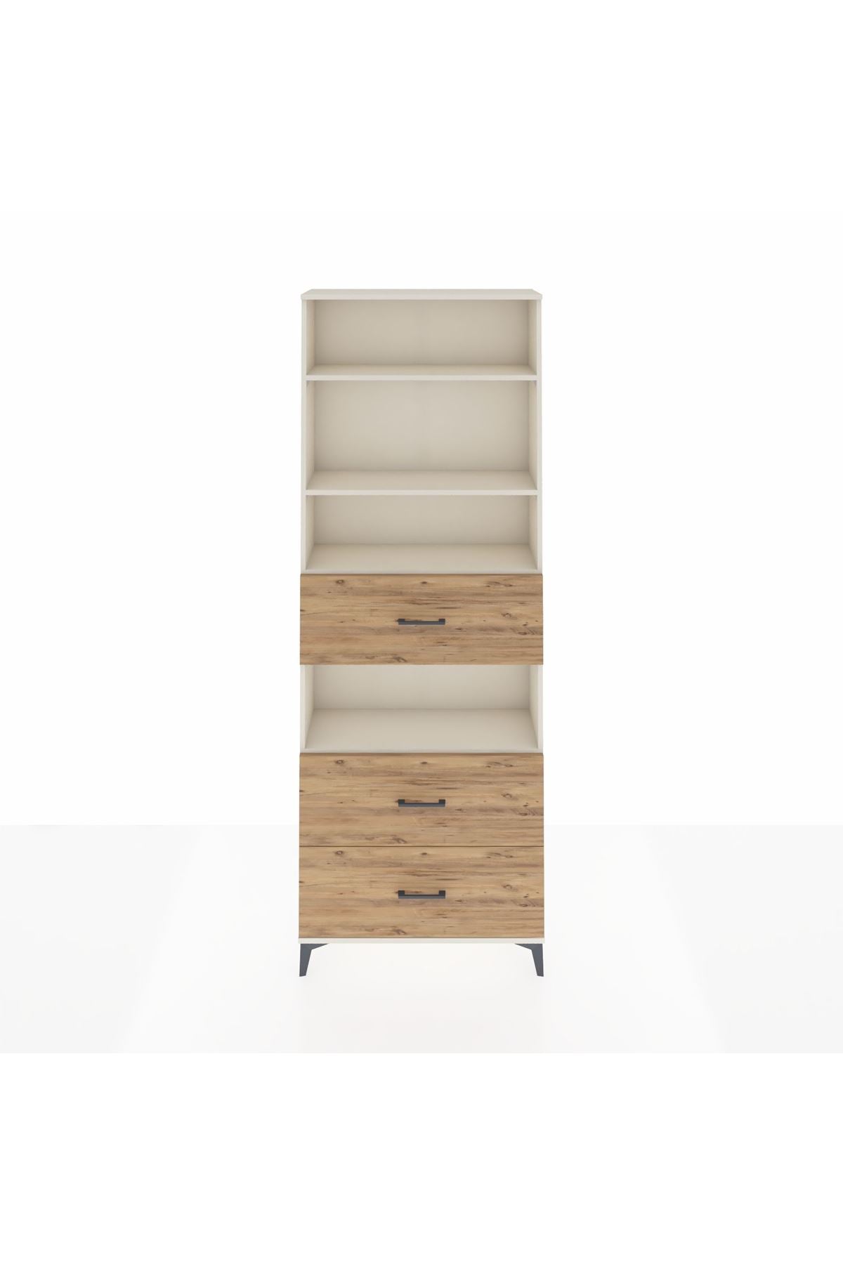 Arges Dolap 4 Raflı 3 Çekmeceli 88x30x243 - S33M192V3A