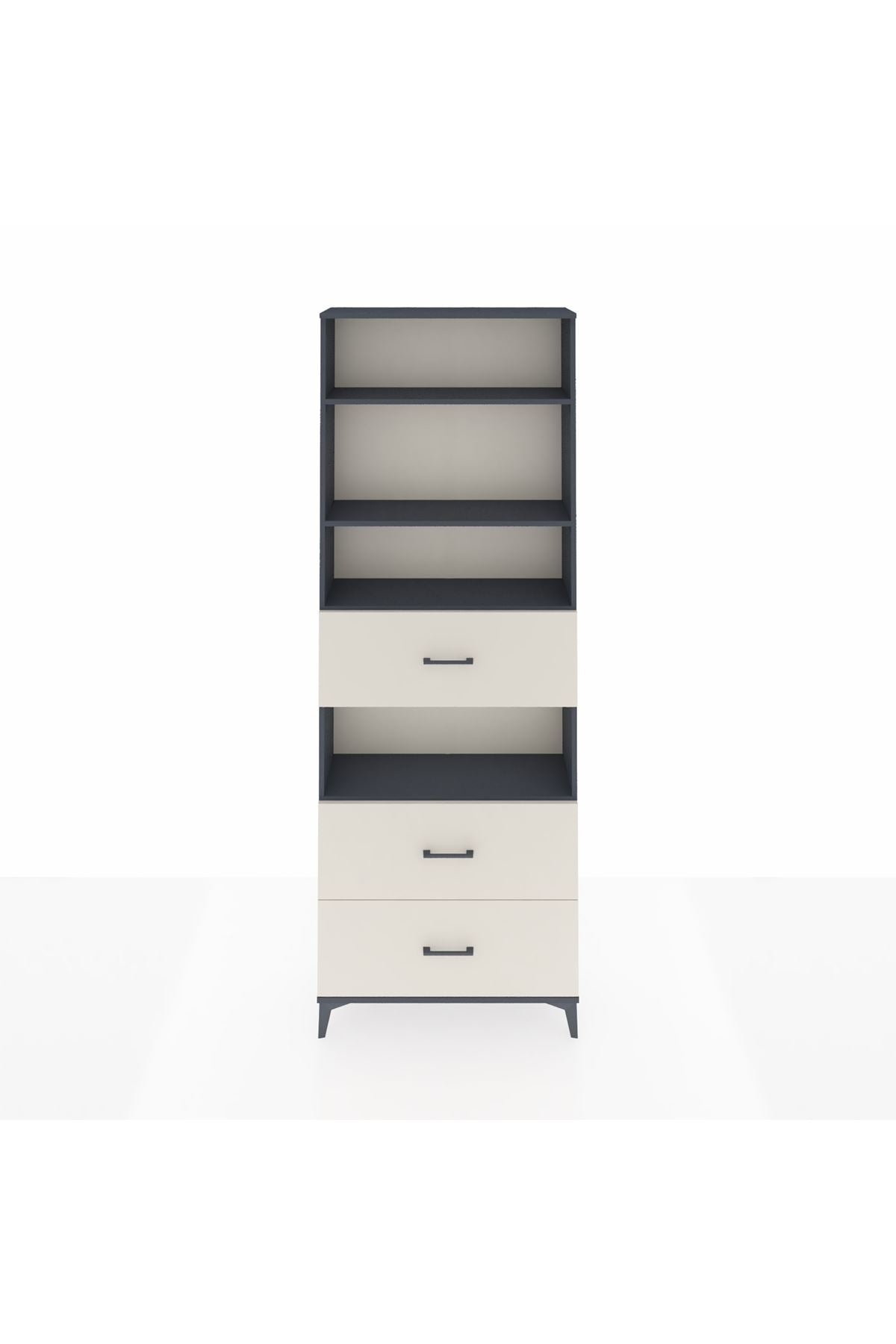 Arges Dolap 4 Raflı 3 Çekmeceli 88x30x243 - S33M192V4A
