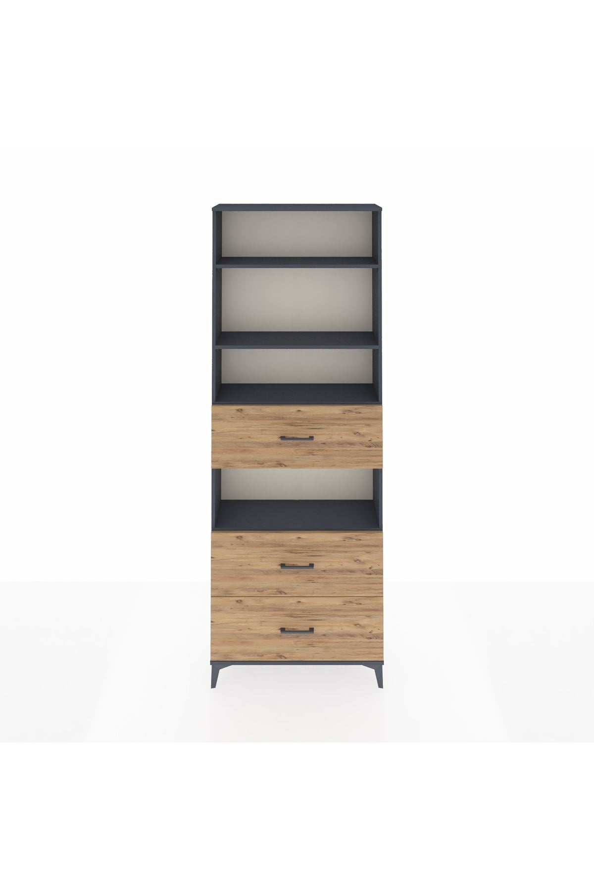Arges Dolap 4 Raflı 3 Çekmeceli 88x30x243 - S33M192V6A