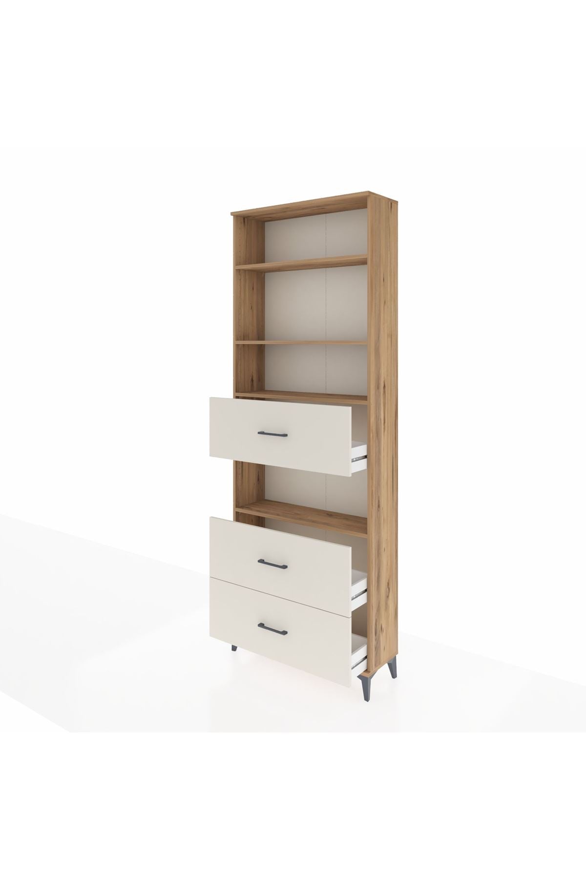 Arges Dolap 4 Raflı 3 Çekmeceli 88x30x243 - S33M192V7A