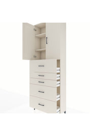 Arges Dolap 3 Raflı 5 Çekmeceli 2 Kapaklı 88x30x243 - S33M193V1A
