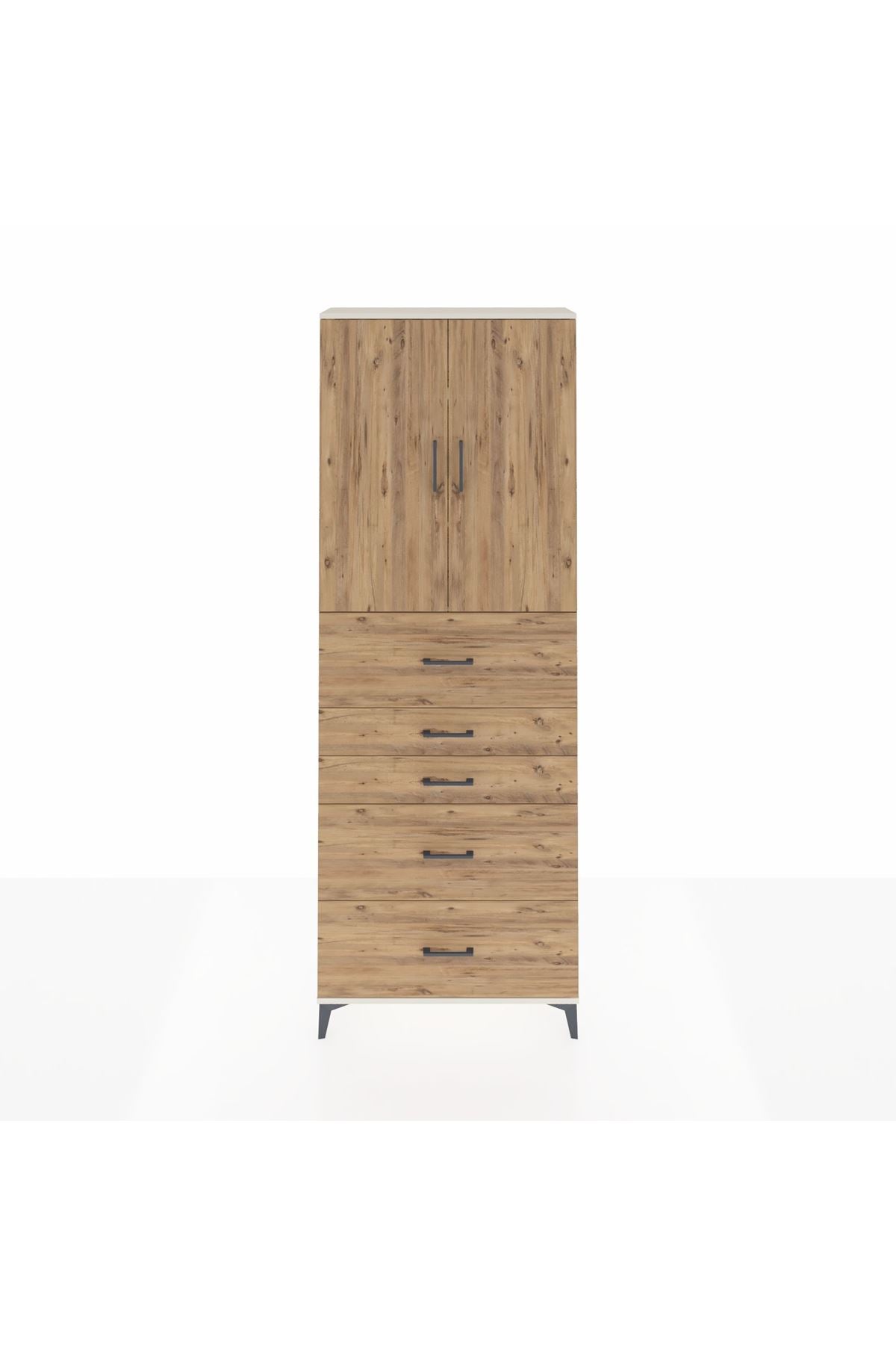 Arges Dolap 3 Raflı 5 Çekmeceli 2 Kapaklı 88x30x243 - S33M193V3A