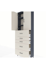 Arges Dolap 3 Raflı 5 Çekmeceli 2 Kapaklı 88x30x243 - S33M193V4A