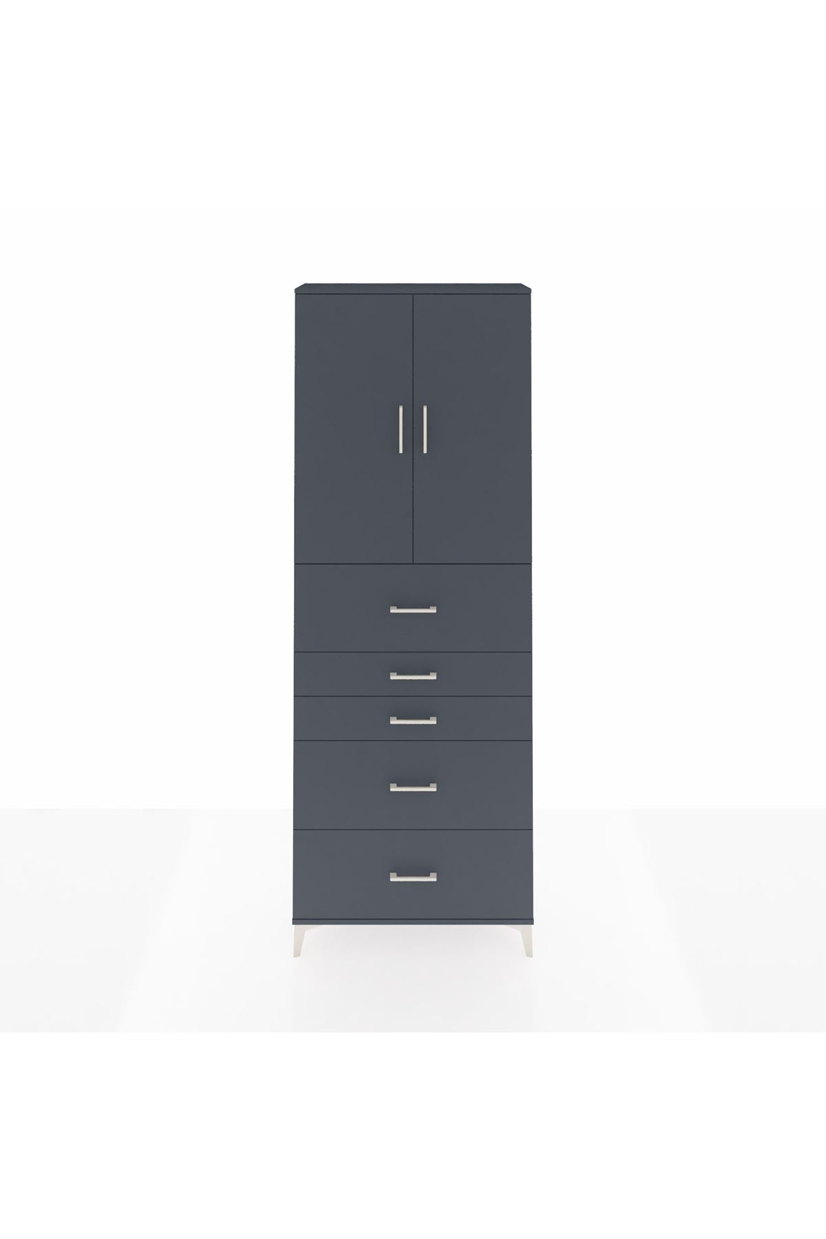 Arges Dolap 3 Raflı 5 Çekmeceli 2 Kapaklı 88x30x243 - S33M193V5A