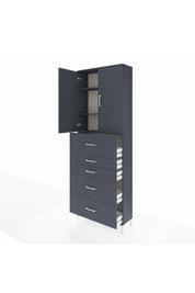Arges Dolap 3 Raflı 5 Çekmeceli 2 Kapaklı 88x30x243 - S33M193V5A