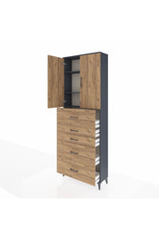 Arges Dolap 3 Raflı 5 Çekmeceli 2 Kapaklı 88x30x243 - S33M193V6A