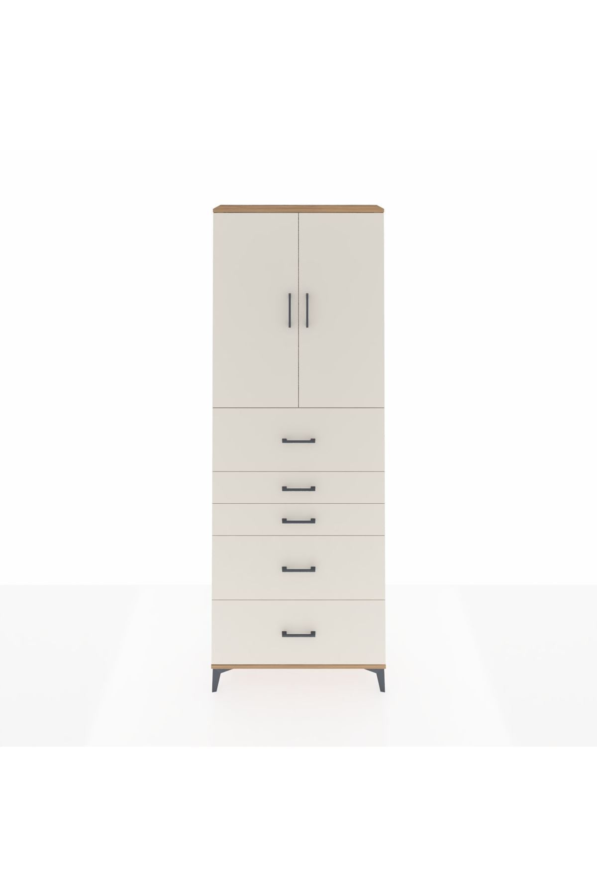 Arges Dolap 3 Raflı 5 Çekmeceli 2 Kapaklı 88x30x243 - S33M193V7A