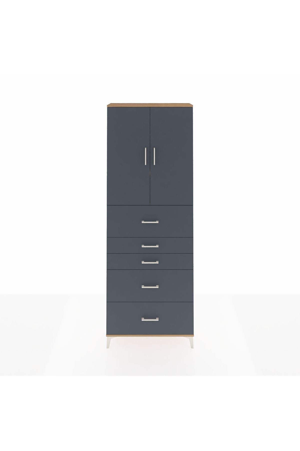 Arges Dolap 3 Raflı 5 Çekmeceli 2 Kapaklı 88x30x243 - S33M193V8A