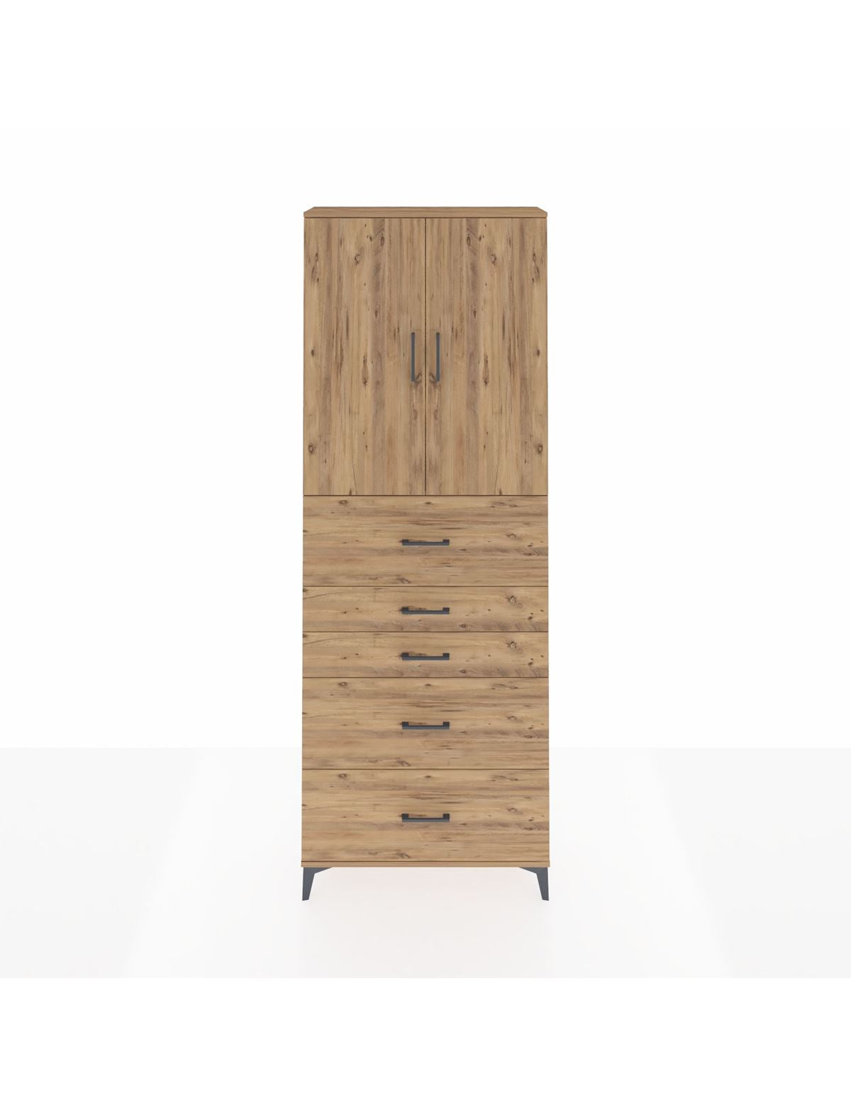 Arges Dolap 3 Raflı 5 Çekmeceli 2 Kapaklı 88x30x243 - S33M193V9A
