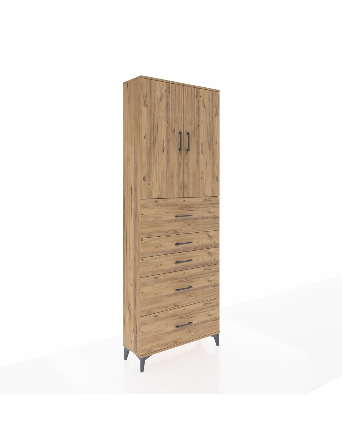 Arges Dolap 3 Raflı 5 Çekmeceli 2 Kapaklı 88x30x243 - S33M193V9A
