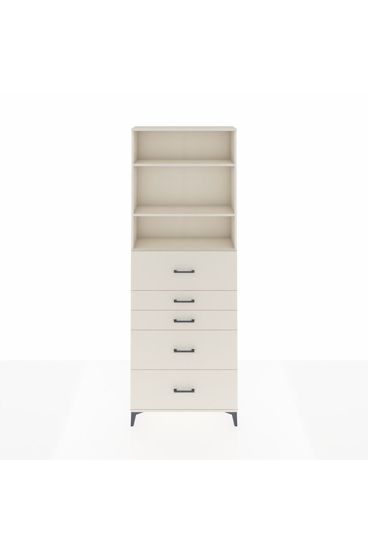 Arges Dolap 3 Raflı 5 Çekmeceli 88x30x243 - S33M194V1A