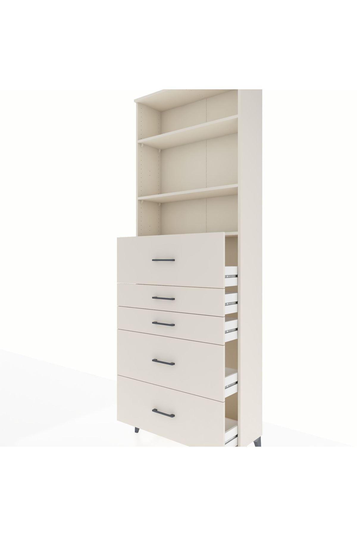 Arges Dolap 3 Raflı 5 Çekmeceli 88x30x243 - S33M194V1A