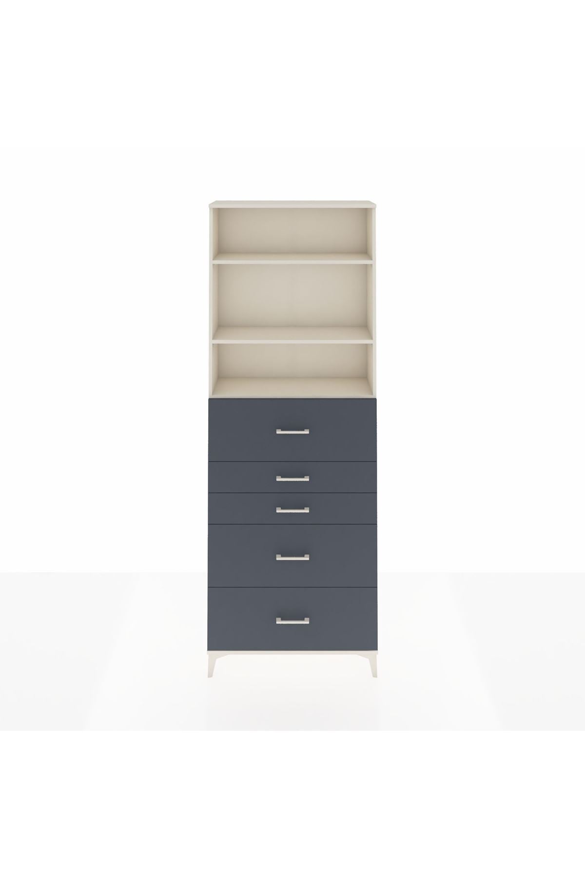 Arges Dolap 3 Raflı 5 Çekmeceli 88x30x243 - S33M194V2A