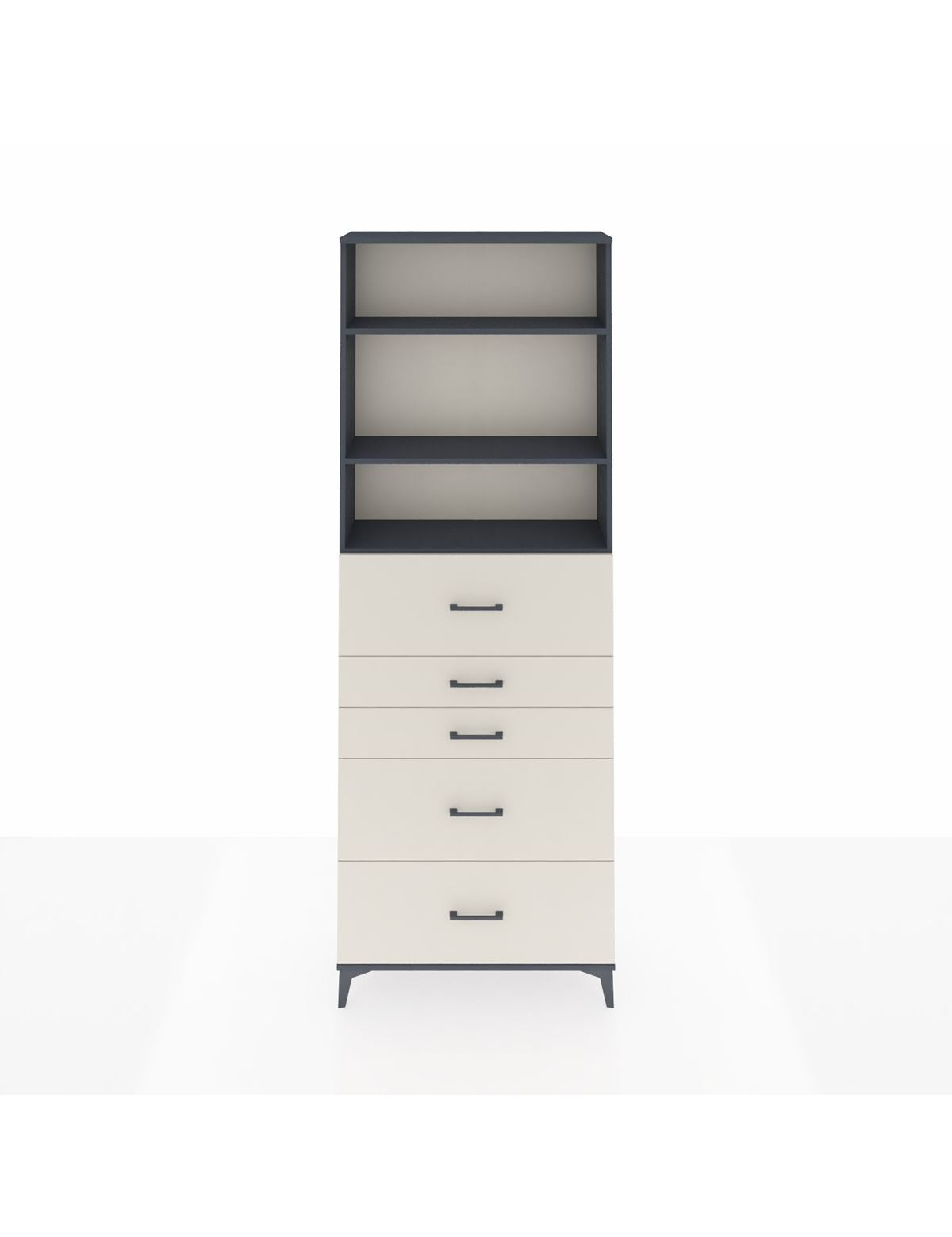 Arges Dolap 3 Raflı 5 Çekmeceli 88x30x243 - S33M194V4A