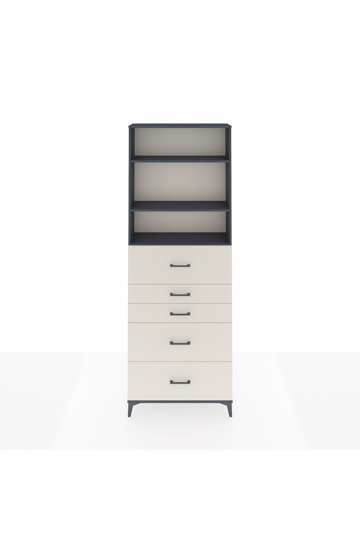 Arges Dolap 3 Raflı 5 Çekmeceli 88x30x243 - S33M194V4A