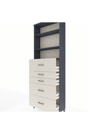Arges Dolap 3 Raflı 5 Çekmeceli 88x30x243 - S33M194V4A