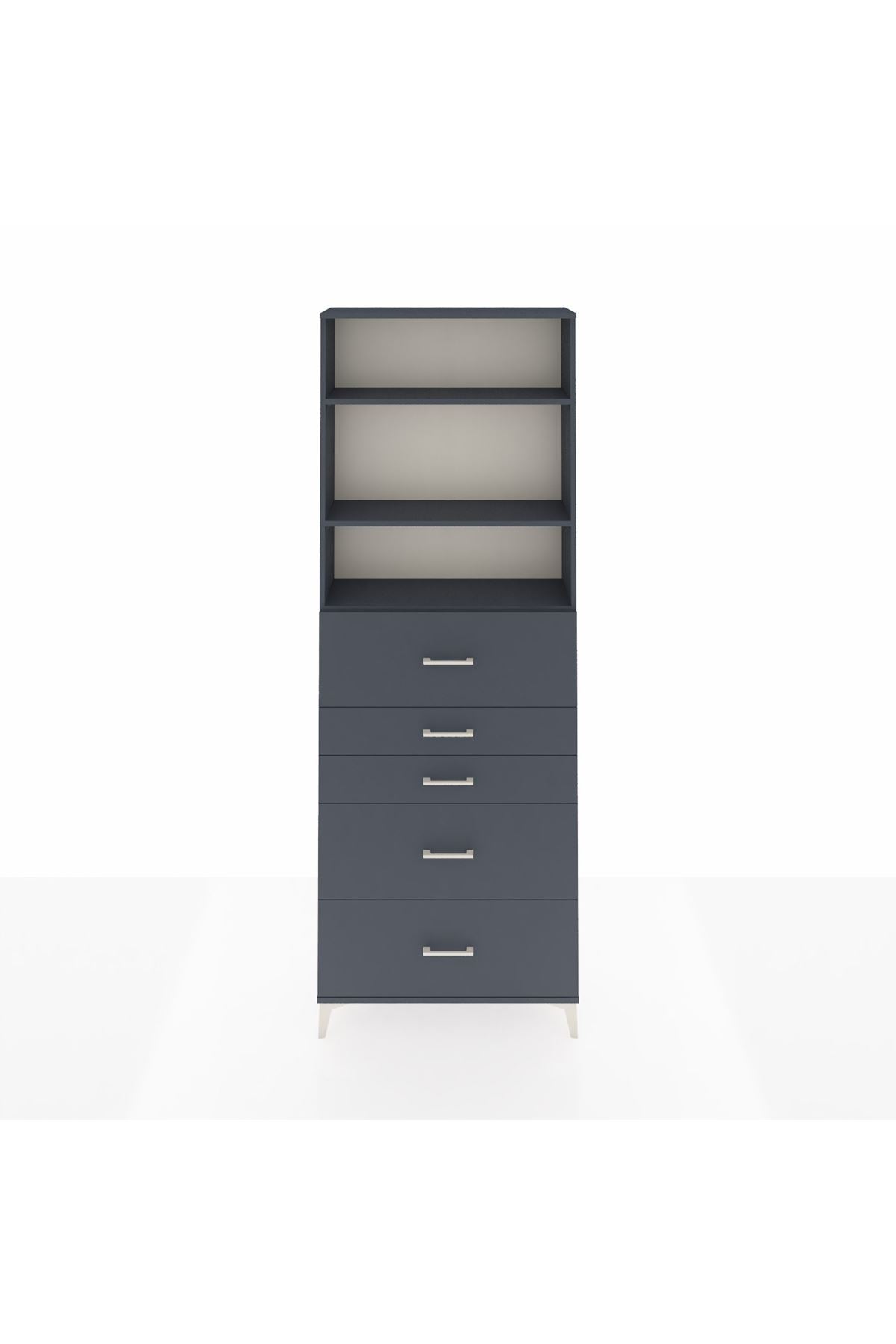 Arges Dolap 3 Raflı 5 Çekmeceli 88x30x243 - S33M194V5A