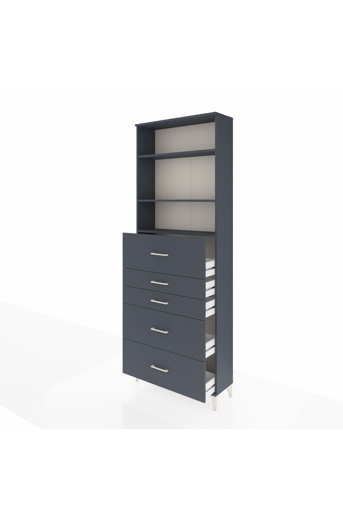 Arges Dolap 3 Raflı 5 Çekmeceli 88x30x243 - S33M194V5A