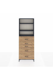 Arges Dolap 3 Raflı 5 Çekmeceli 88x30x243 - S33M194V6A