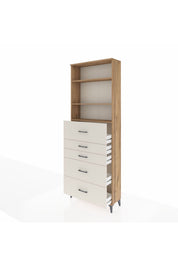 Arges Dolap 3 Raflı 5 Çekmeceli 88x30x243 - S33M194V7A