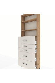 Arges Dolap 3 Raflı 5 Çekmeceli 88x30x243 - S33M194V7A