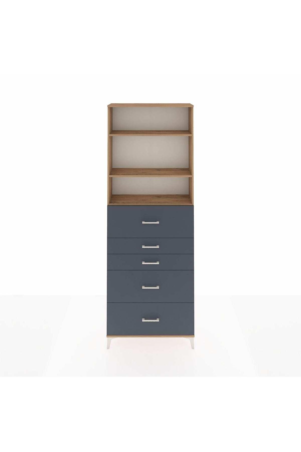Arges Dolap 3 Raflı 5 Çekmeceli 88x30x243 - S33M194V8A