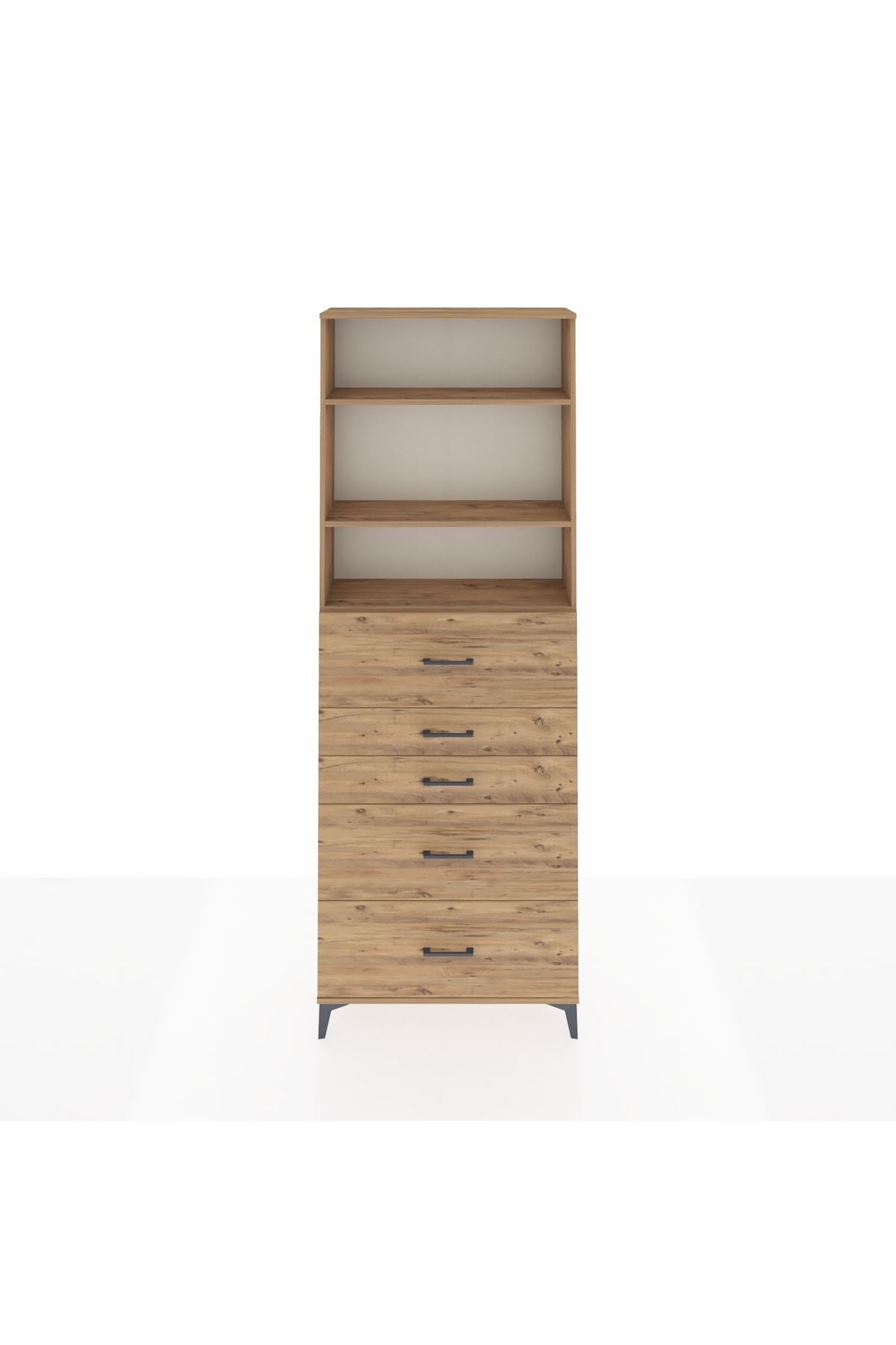Arges Dolap 3 Raflı 5 Çekmeceli 88x30x243 - S33M194V9A