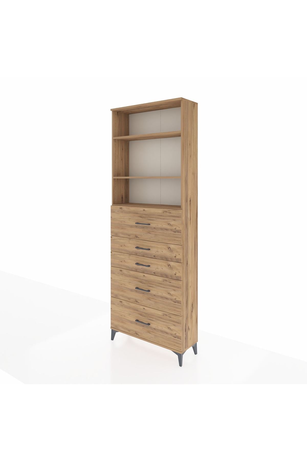 Arges Dolap 3 Raflı 5 Çekmeceli 88x30x243 - S33M194V9A