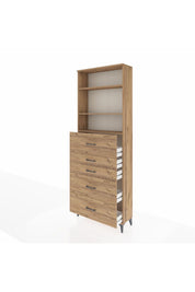Arges Dolap 3 Raflı 5 Çekmeceli 88x30x243 - S33M194V9A