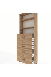 Arges Dolap 3 Raflı 5 Çekmeceli 88x30x243 - S33M194V9A