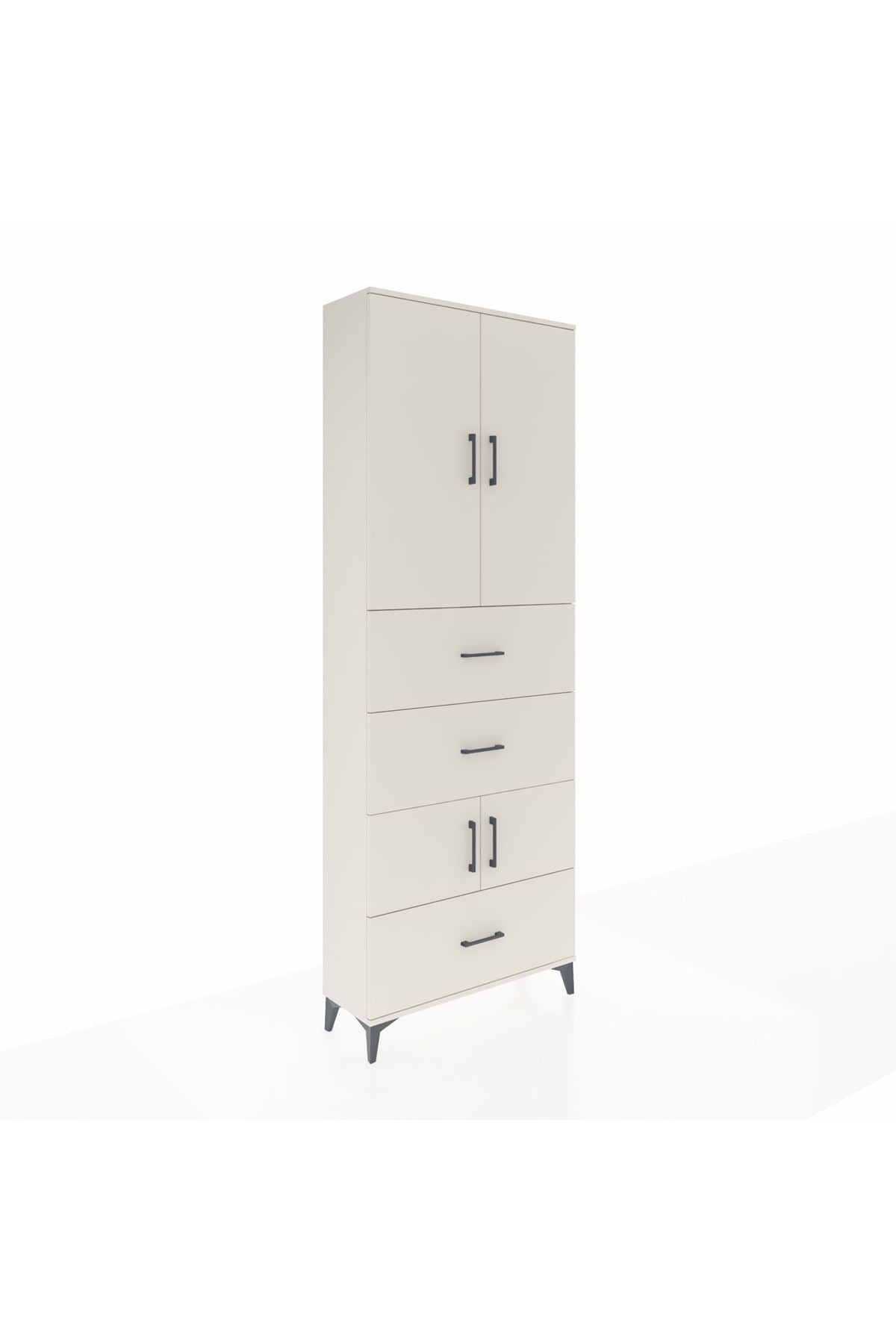 Arges Dolap 4 Raflı 3 Çekmeceli 4 Kapaklı 88x30x243 - S33M195V1A