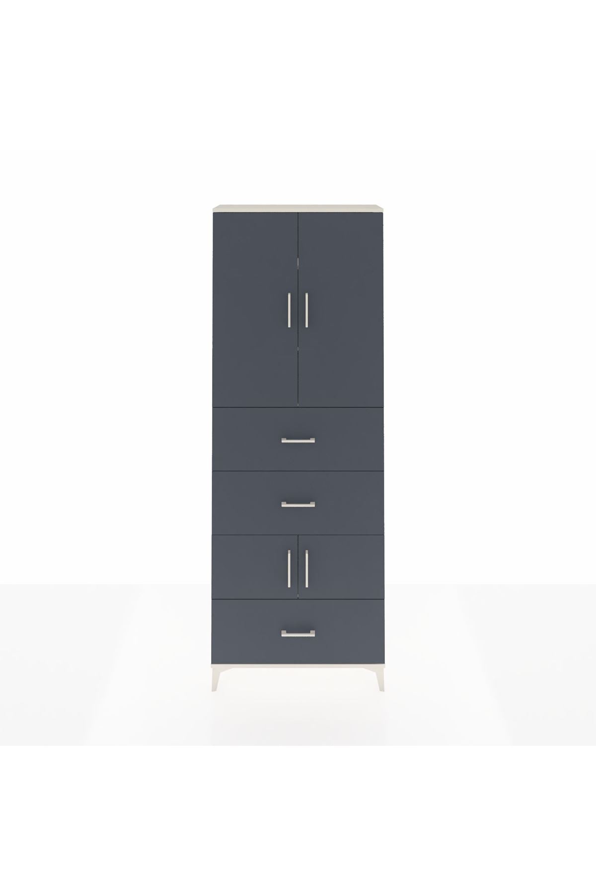 Arges Dolap 4 Raflı 3 Çekmeceli 4 Kapaklı 88x30x243 - S33M195V2A