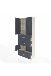 Arges Dolap 4 Raflı 3 Çekmeceli 4 Kapaklı 88x30x243 - S33M195V2A