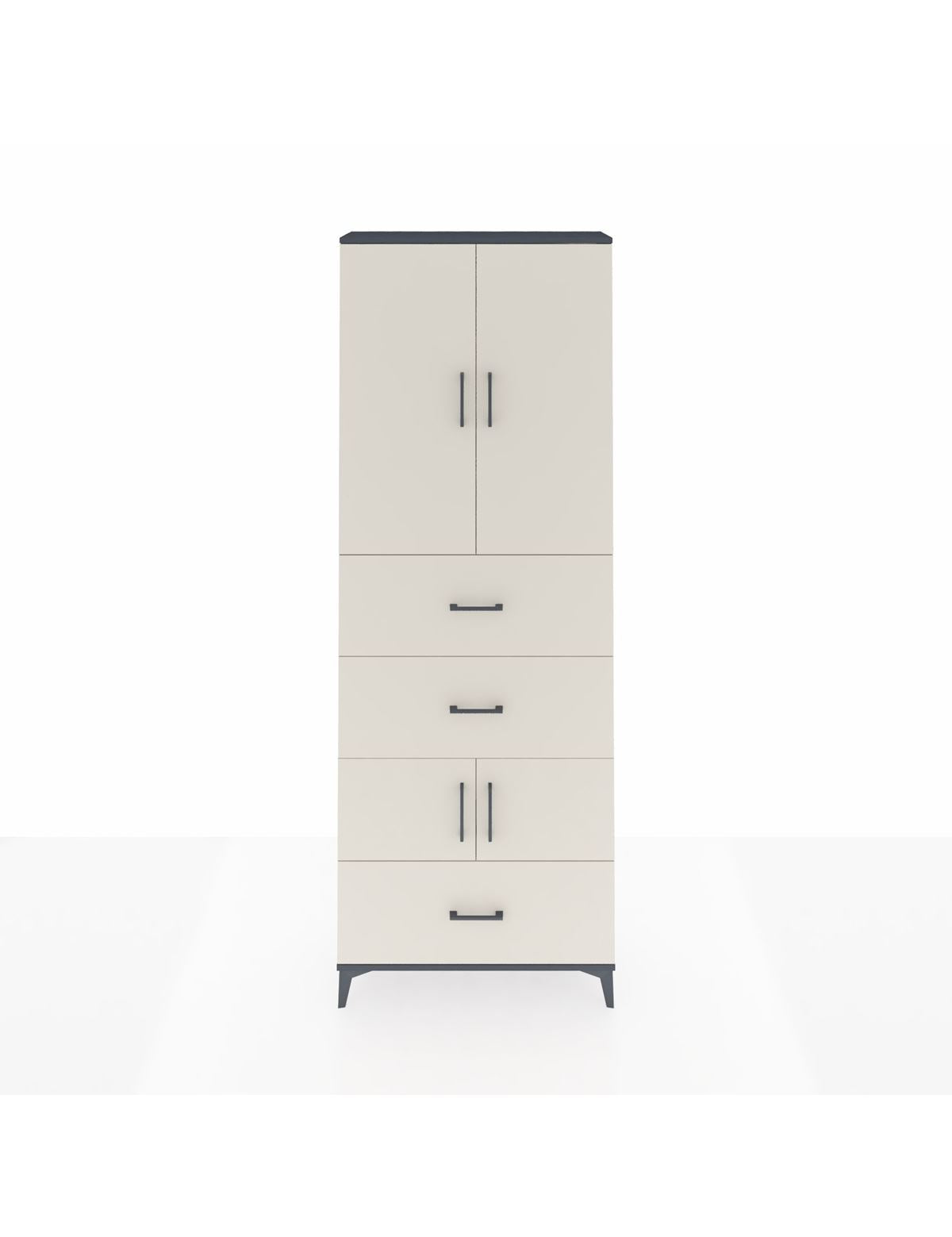 Arges Dolap 4 Raflı 3 Çekmeceli 4 Kapaklı 88x30x243 - S33M195V4A