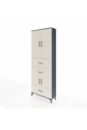 Arges Dolap 4 Raflı 3 Çekmeceli 4 Kapaklı 88x30x243 - S33M195V4A
