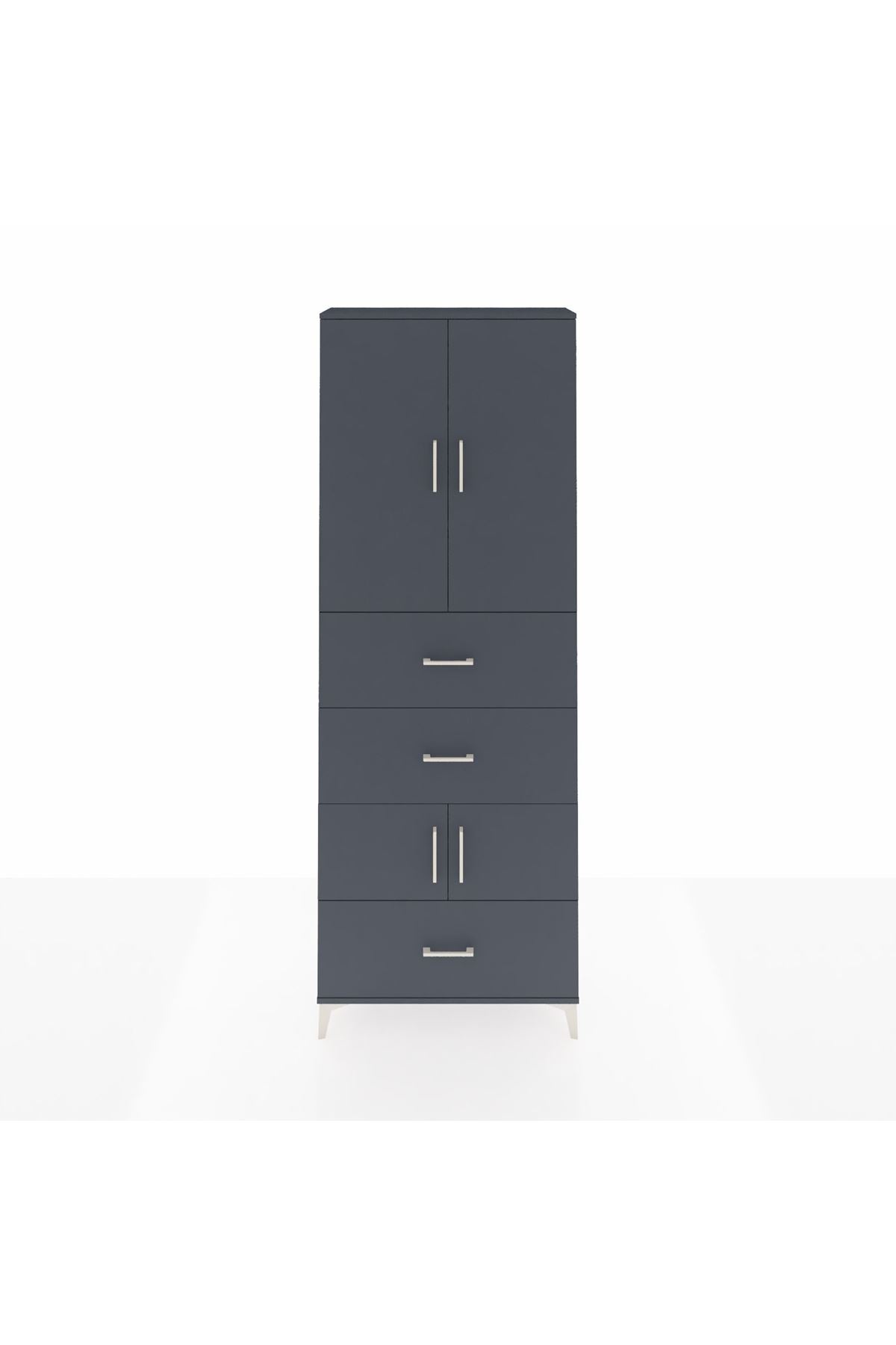 Arges Dolap 4 Raflı 3 Çekmeceli 4 Kapaklı 88x30x243 - S33M195V5A