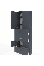Arges Dolap 4 Raflı 3 Çekmeceli 4 Kapaklı 88x30x243 - S33M195V5A