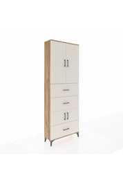 Arges Dolap 4 Raflı 3 Çekmeceli 4 Kapaklı 88x30x243 - S33M195V7A
