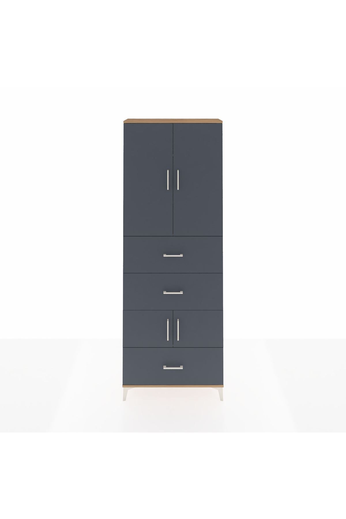 Arges Dolap 4 Raflı 3 Çekmeceli 4 Kapaklı 88x30x243 - S33M195V8A