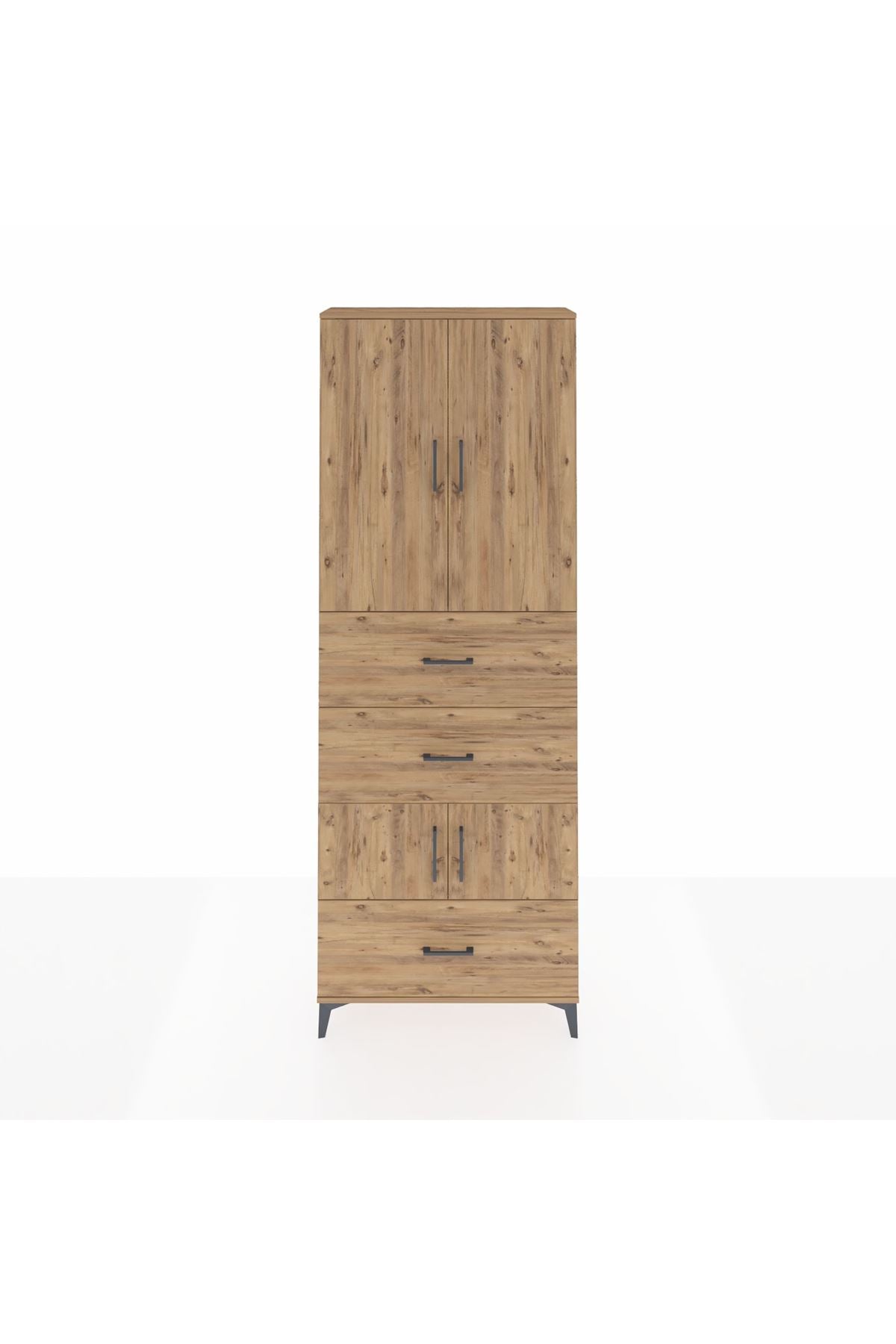 Arges Dolap 4 Raflı 3 Çekmeceli 4 Kapaklı 88x30x243 - S33M195V9A