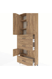 Arges Dolap 4 Raflı 3 Çekmeceli 4 Kapaklı 88x30x243 - S33M195V9A
