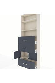 Arges Dolap 4 Raflı 3 Çekmeceli 2 Kapaklı 88x30x243 - S33M196V2A