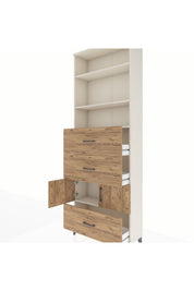 Arges Dolap 4 Raflı 3 Çekmeceli 2 Kapaklı 88x30x243 - S33M196V3A