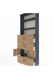 Arges Dolap 4 Raflı 3 Çekmeceli 2 Kapaklı 88x30x243 - S33M196V6A